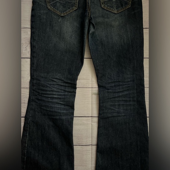 Aeropostale Women’s Hailey Flare Distressed Dark Denim Jeans. NEW without tags. - Picture 3 of 12